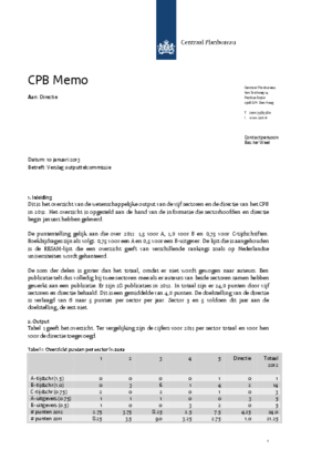 Academische CPB-Publicaties 2012