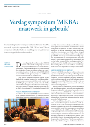 Symposium over het gebruik van de maatschappelijke kosten-batenanalyse