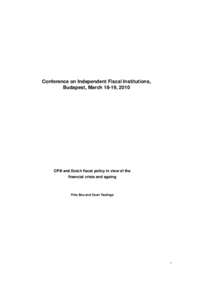 CPB and Dutch fiscal policy in view of the financial crisis and ageing