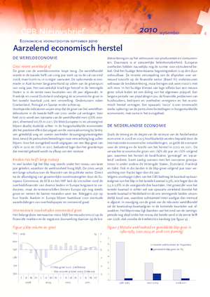 Kortetermijnraming september 2010: Aarzelend herstel