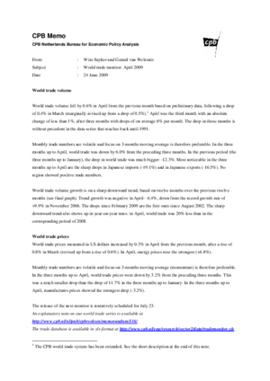 World Trade Monitor April 2009