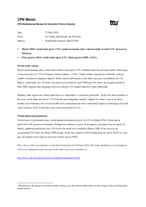 World Trade Monitor March 2010