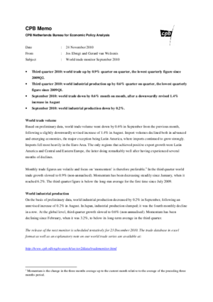 Wereldhandelsmonitor: september 2010