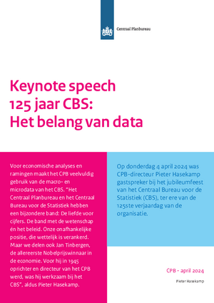 Keynote speech 125 jaar CBS: Het belang van data