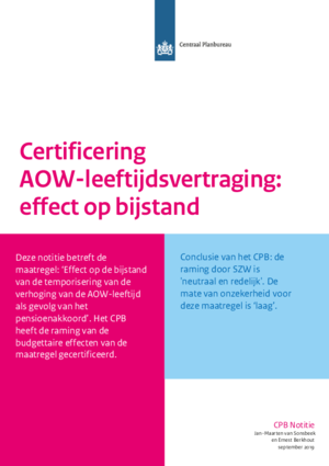 Certificering AOW-leeftijdsvertraging: effect op bijstand 
