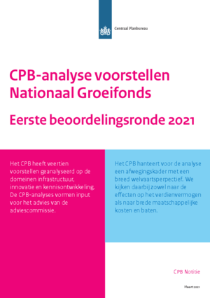 CPB-analyse voorstellen Nationaal Groeifonds (incl. alle bijlagen)