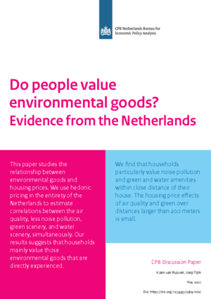 Do people value environmental goods? Evidence from the Netherlands