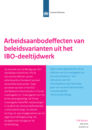 Arbeidsaanbodeffecten van beleidsvarianten uit het IBO-deeltijdwerk