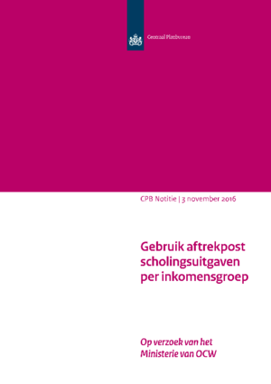 Gebruik aftrekpost scholingsuitgaven per inkomensgroep