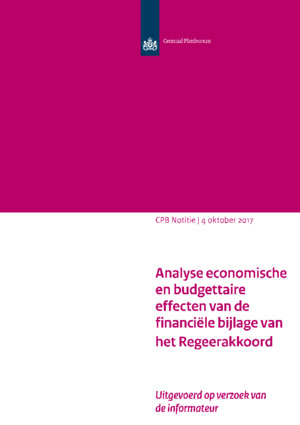Analyse economische en budgettaire effecten van de financiële bijlage van het Regeerakkoord