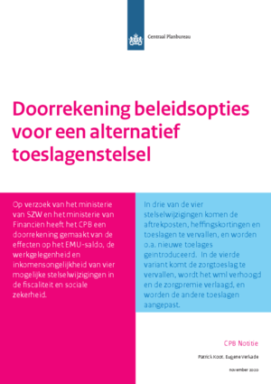 Doorrekening beleidsopties voor een alternatief toeslagenstelsel 