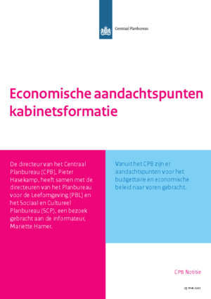 Economische aandachtspunten kabinetsformatie