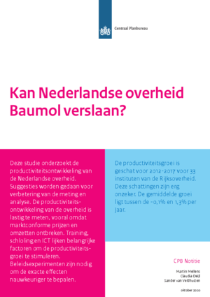 Kan Nederlandse overheid Baumol verslaan?