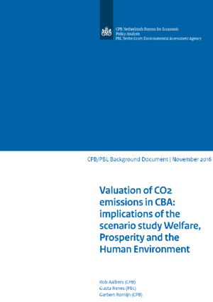 Valuation of CO2  emissions in CBA:  implications of the  scenario study Welfare,  Prosperity and the  Human Environment