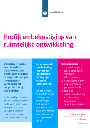 Profijt en bekostiging van ruimtelijke ontwikkeling