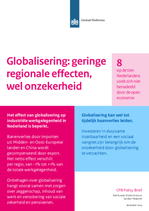 Globalisering: geringe regionale effecten, wel onzekerheid