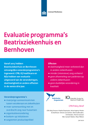 Evaluatie programma’s Beatrixziekenhuis en Bernhoven