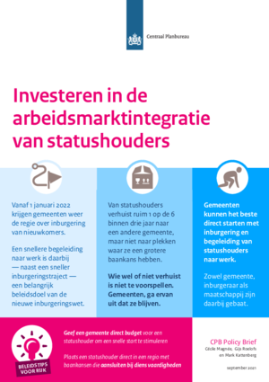 Investeren in de arbeidsmarktintegratie van statushouders