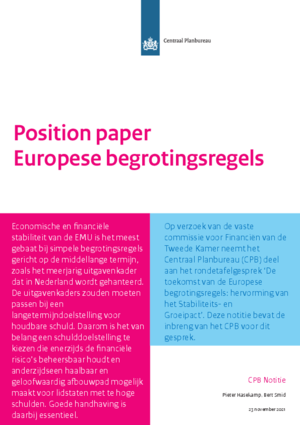 Position Paper Europese begrotingsregels