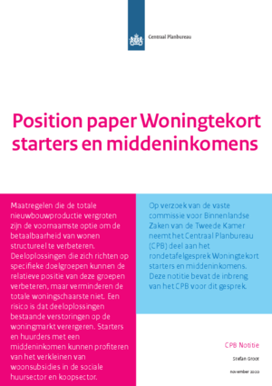 Position Paper Woningtekort starters en middeninkomens