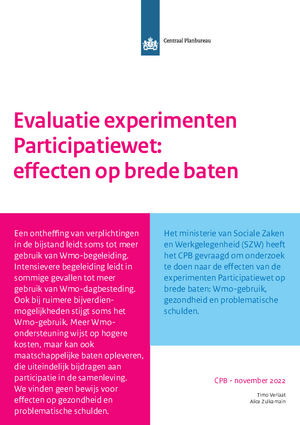 Evaluatie experimenten Participatiewet: effecten op brede baten