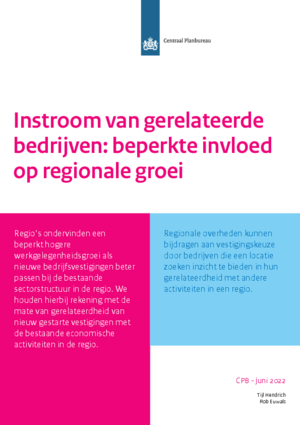 Instroom van gerelateerde bedrijven: beperkte invloed op regionale groei