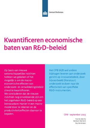 Kwantificeren economische baten van R&D-beleid