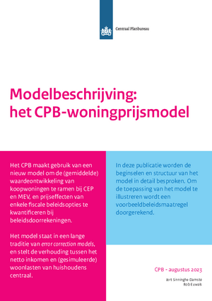 Modelbeschrijving: het CPB woningprijsmodel