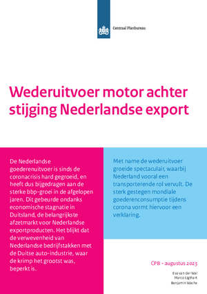 Wederuitvoer motor achter stijging Nederlandse export