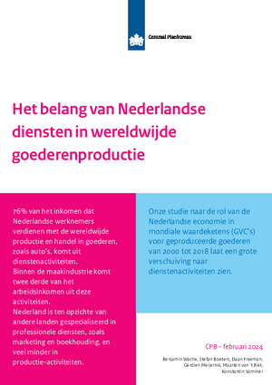 Het belang van Nederlandse diensten in wereldwijde  goederenproductie