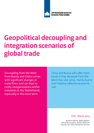Geopolitical decoupling and integration scenarios of global trade