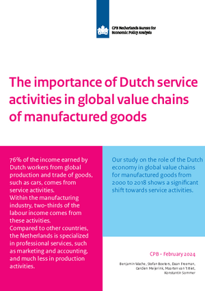 The importance of Dutch service activities in global value chains of manufactured goods