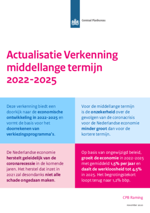 Actualisatie Verkenning middellange termijn 2022-2025 (november 2020)