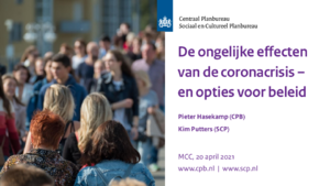 Presentatie 'De ongelijke effecten van de coronacrisis – en opties voor beleid'