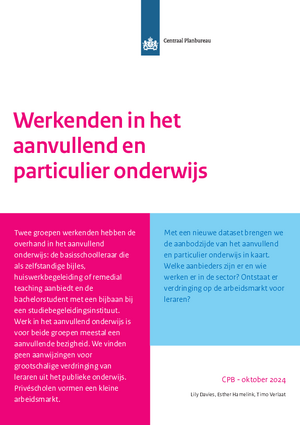 Werkenden in het aanvullend en particulier onderwijs