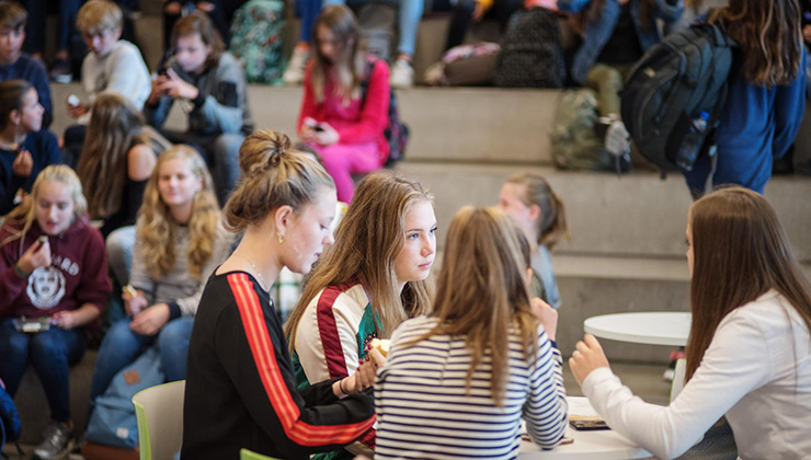 lunchtijd middelbare school