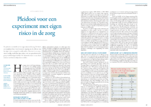 Pleidooi voor een experiment met eigen risico in de zorg