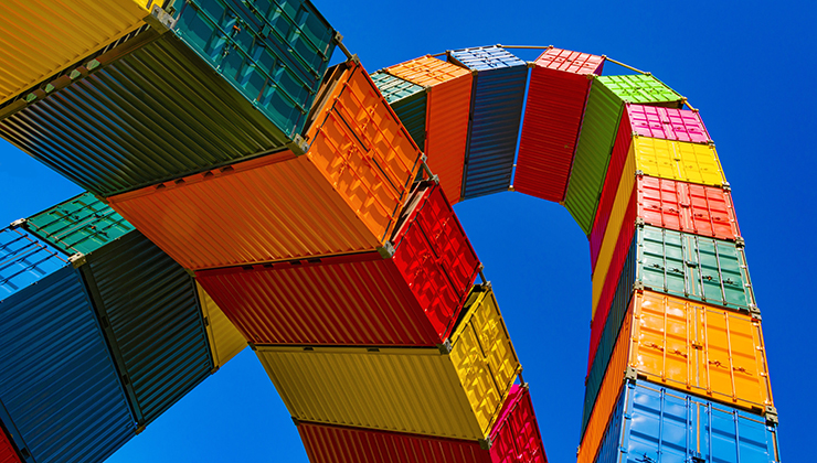 Opgestapelde containers promo