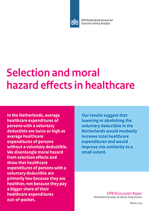 Selection and moral hazard effects in healthcare 