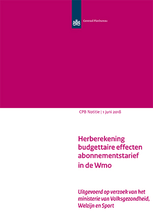 Herberekening budgettaire effecten abonnementstarief in de Wmo