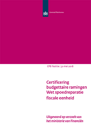Certificering budgettaire ramingen Wet spoedreparatie fiscale eenheid