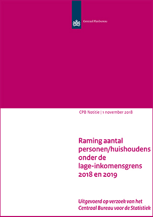 Raming aantal personen/huishoudens onder de lage-inkomensgrens 2018 en 2019