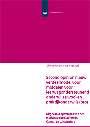 Second opinion nieuw verdeelmodel voor middelen voor leerwegondersteunend onderwijs en praktijkonderwijs