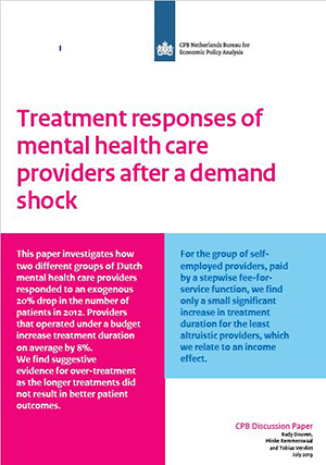 Treatment responses of mental health care providers after a demand shock