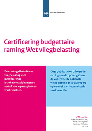 Certificering budgettaire raming Wet vliegbelasting