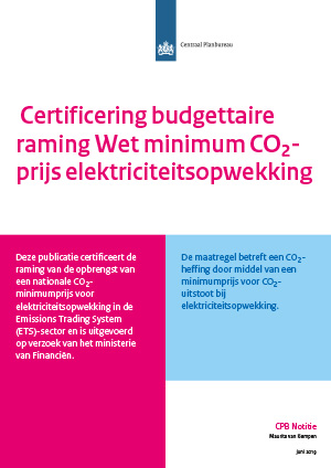  Certificering budgettaire raming Wet minimum CO₂-prijs elektriciteitsopwekking