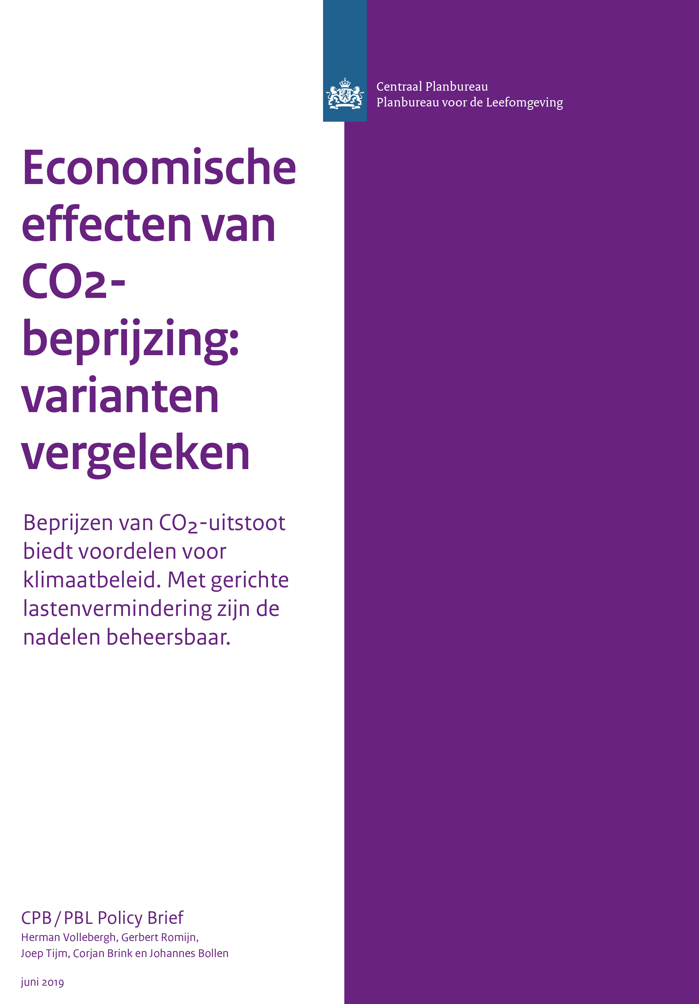 Economische effecten van CO2-beprijzing: varianten vergeleken