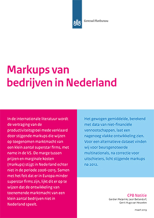 Markups van bedrijven in Nederland