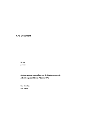 Analyse van de voorstellen van de Adviescommissie Arbeidsongeschiktheid ('Donner II')