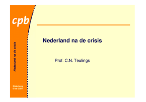 Presentatie 'Nederland na de crisis'